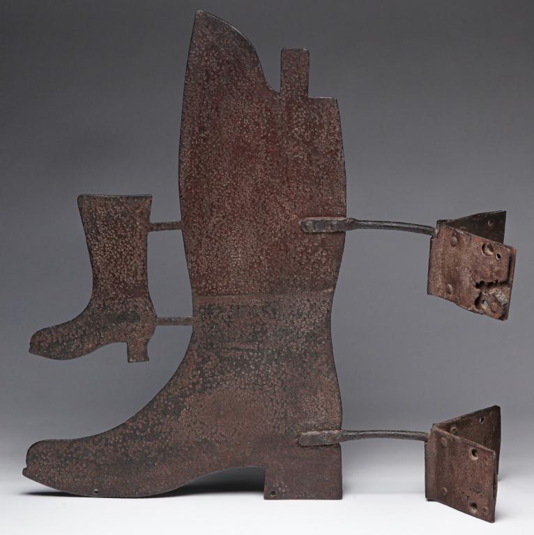 AMERICAN BOOT TRADE SIGN. (1 of 3)