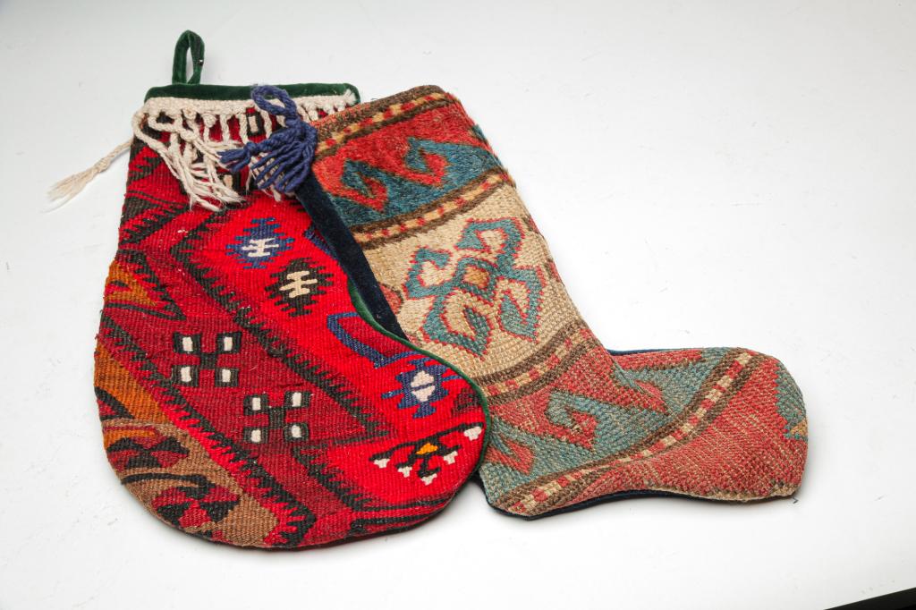 ORIENTAL RUG STOCKINGS. (1 of 2)