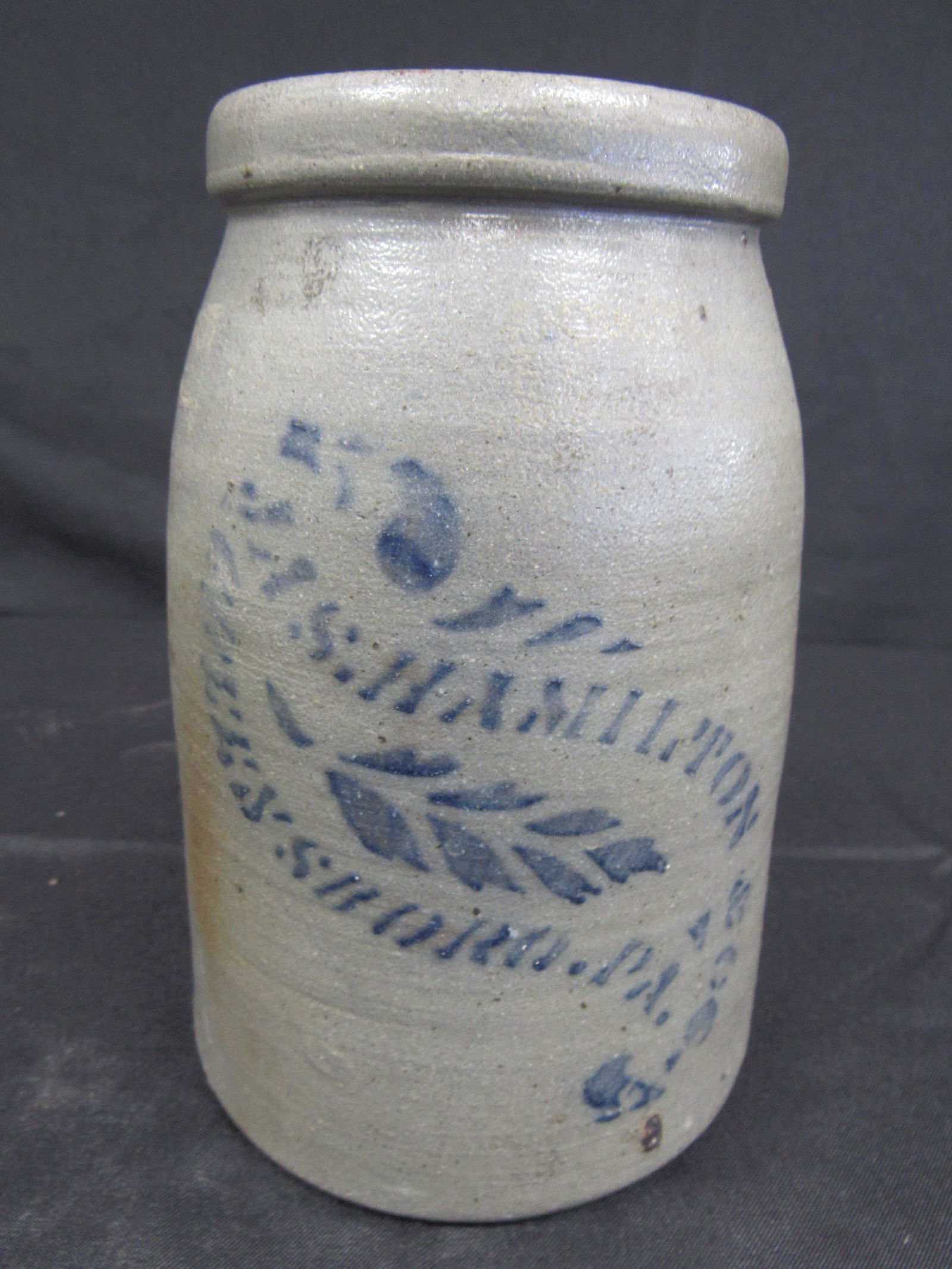 HALF GALLON JAMES HAMILTON CROCK JAR (1 of 3)