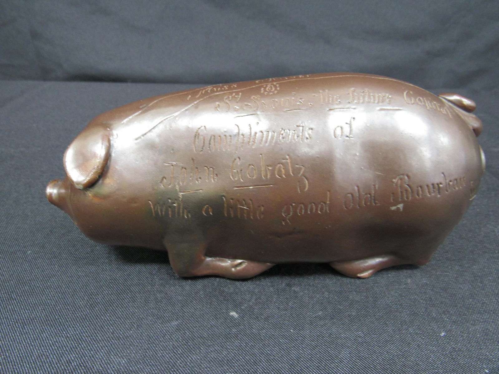 ANNA POTTERY PIG FLASK (1 of 10)