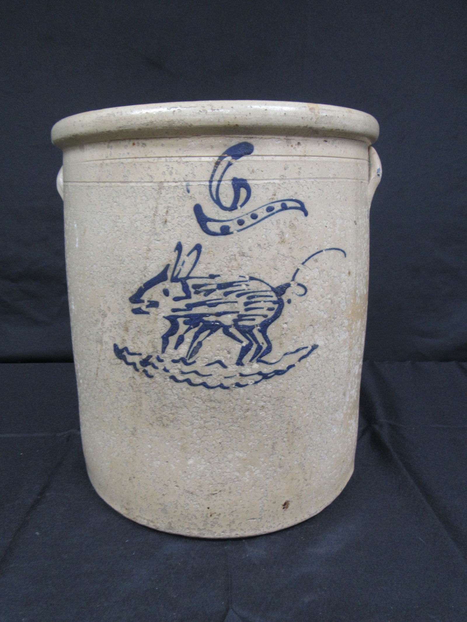 RARE 6 GALLON OHIO STONEWARE CROCK (1 of 4)