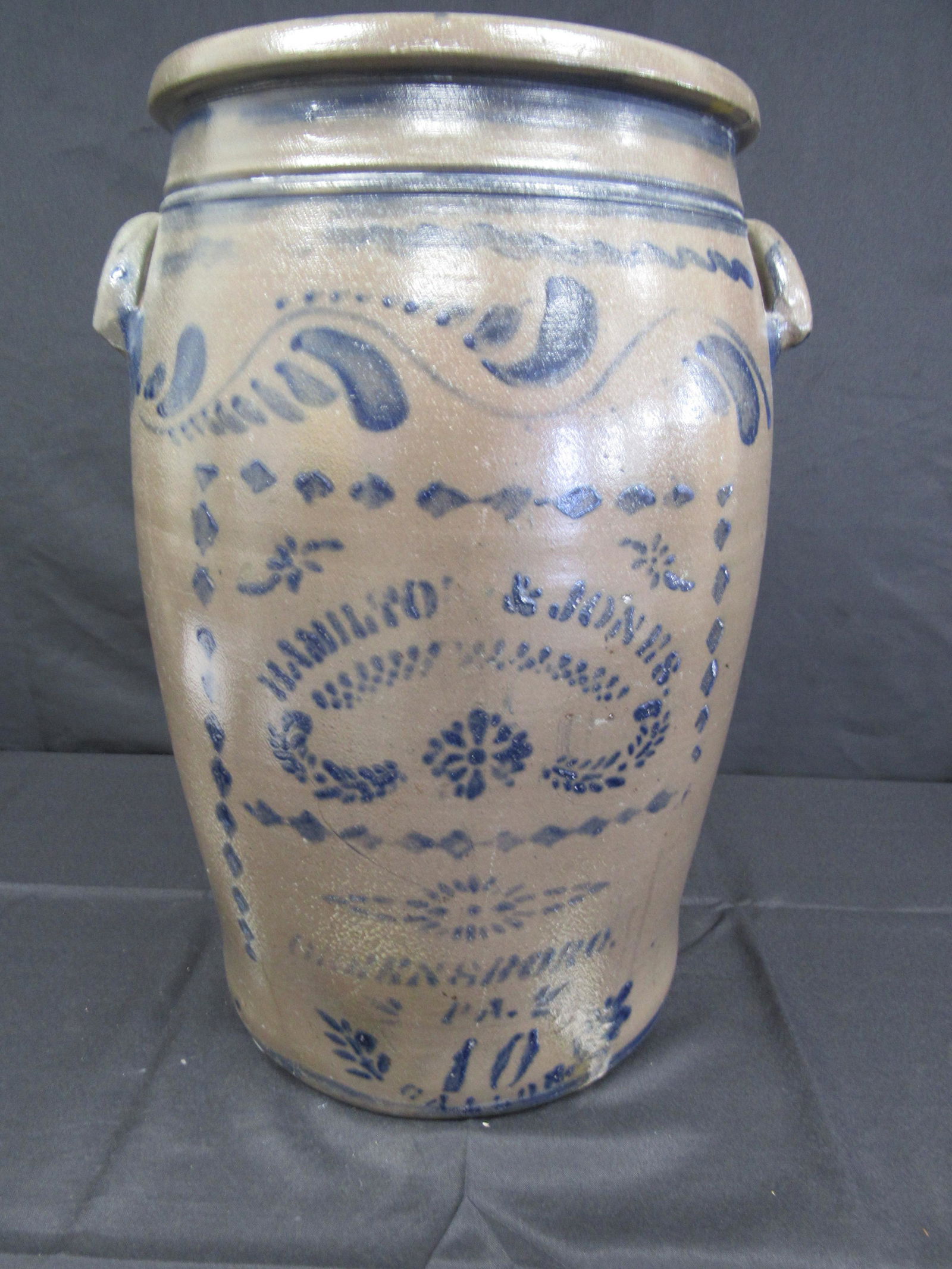 HAMILTON AND JONES 10 GALLON  STONEWARE JAR (1 of 7)