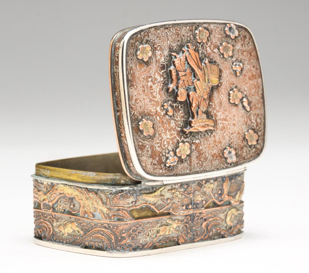 JAPANESE MIXED METAL BOX. (1 of 5)