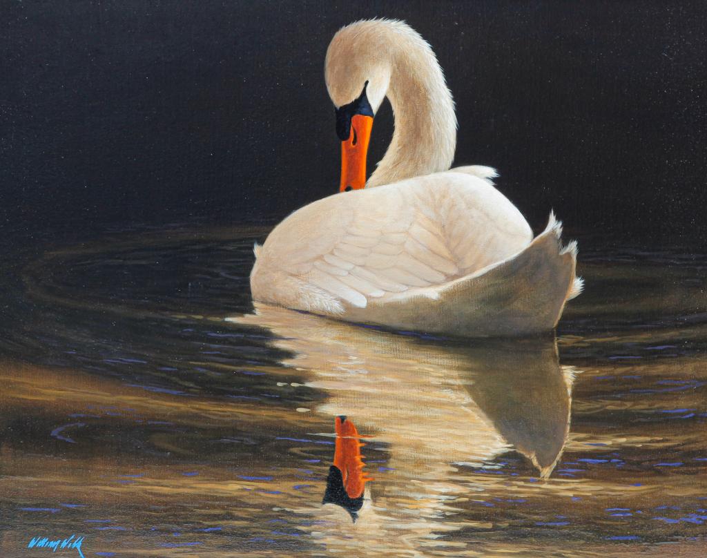 PORTRAIT OF A SWAN BY WILLIAM WOLK. (1 of 4)