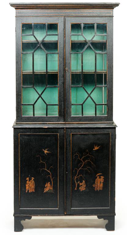 AMERICAN CHIPPENDALE CABINET. (1 of 10)