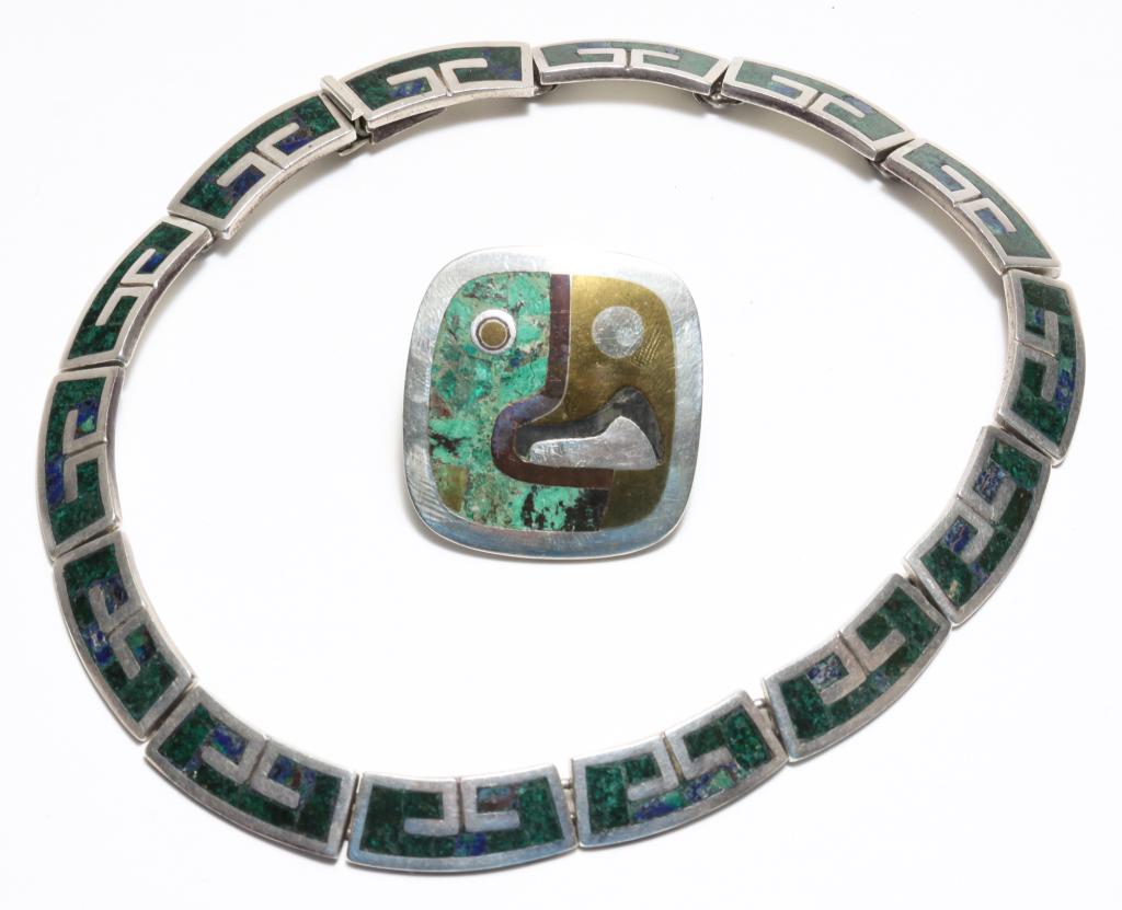 TWO STERLING PIECES BY LOS CASTILLO. (1 of 4)