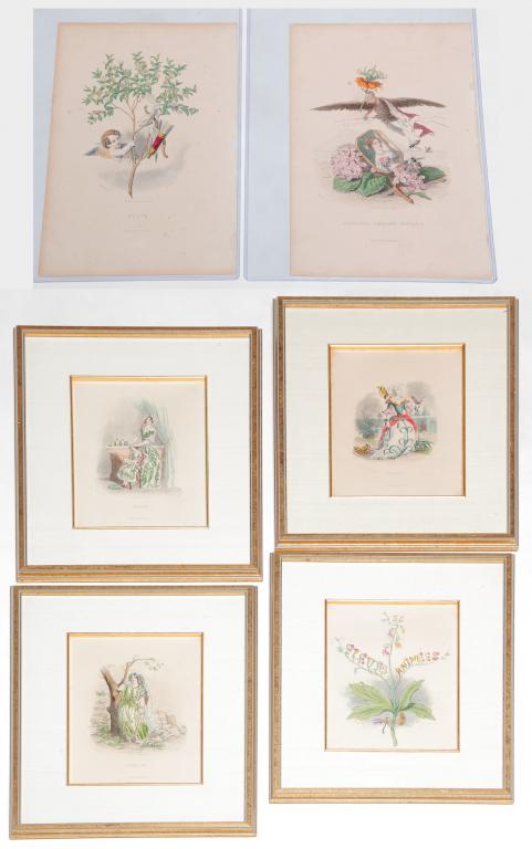 SIX J.J. GRANDVILLE PRINTS. (1 of 9)