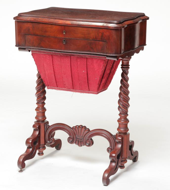 ENGLISH CLASSICAL SEWING STAND. (1 of 9)