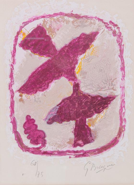 GEORGES BRAQUE, "DAZZLING BIRDS" PRINT. (1 of 4)