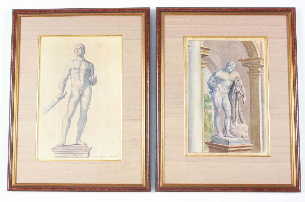 TWO PRINTS OF HERCULES, CORNELIUS BLOEMAERT II. (1 of 5)