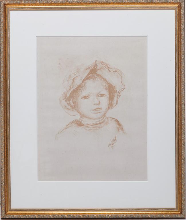 "PIERRE DE FACE" LITHOGRAPH, AUGUSTE RENOIR. (1 of 6)