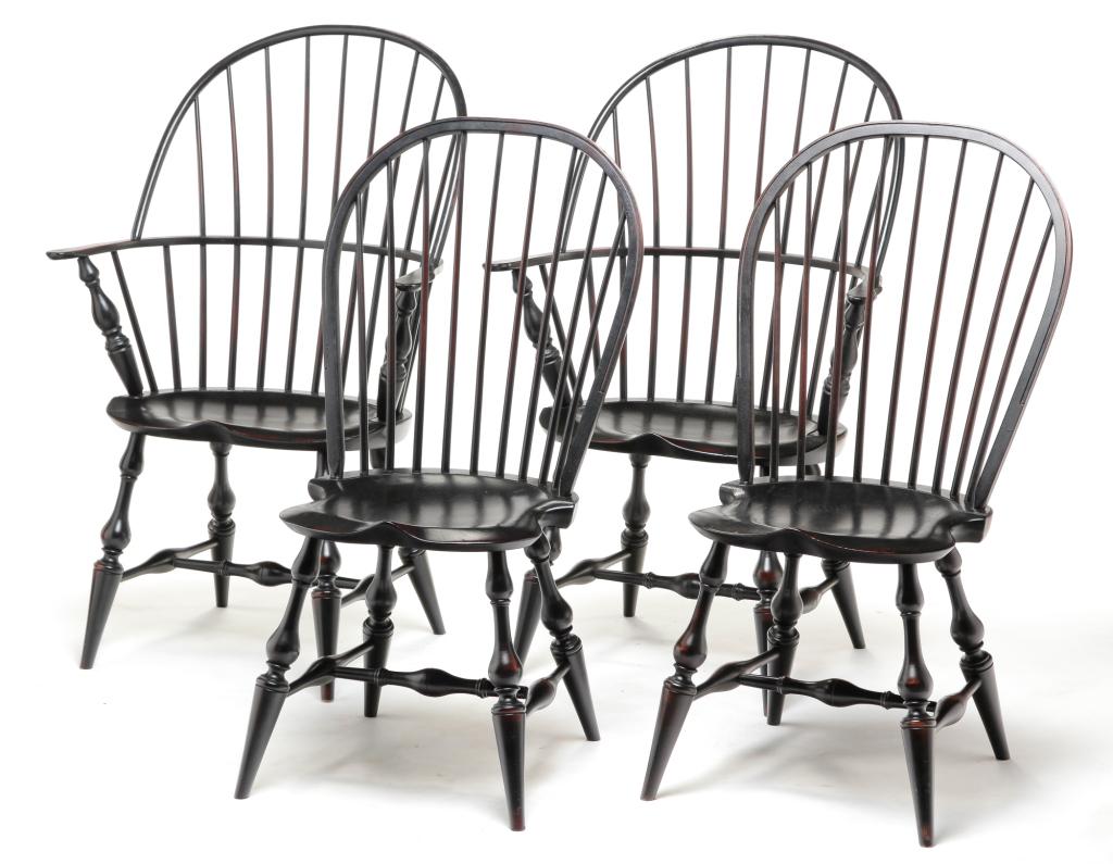 FOUR SERAPH WINDSOR CHAIRS. (1 of 4)