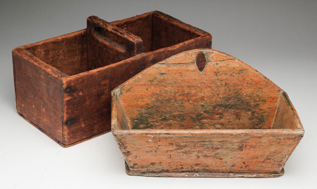 TWO AMERICAN COUNTRY BOXES. (1 of 4)