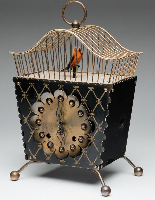 WEST GERMAN SCHMECKENBECKER BIRDCAGE CLOCK. (1 of 5)