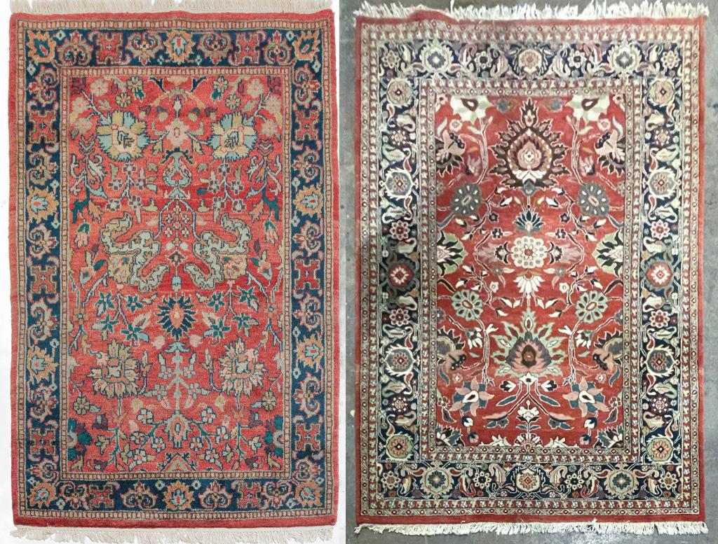 TWO ORIENTAL RUGS. (1 of 5)