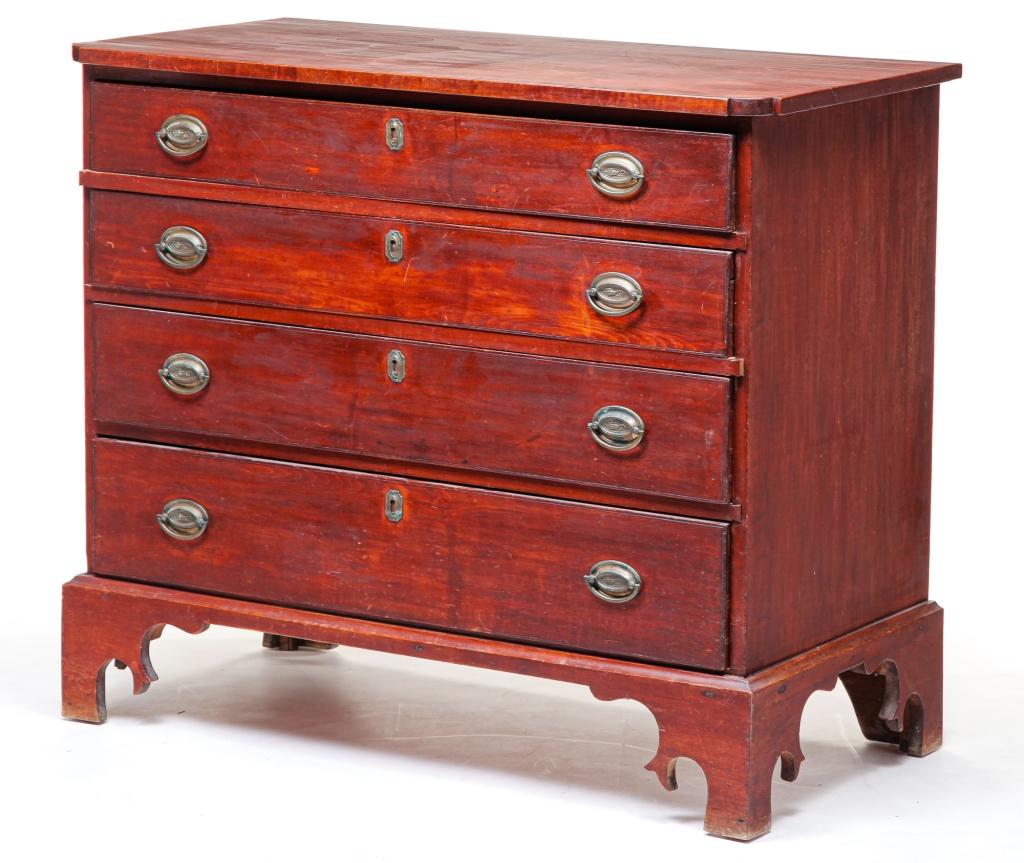 AMERICAN LATE CHIPPENDALE CHEST. (1 of 13)