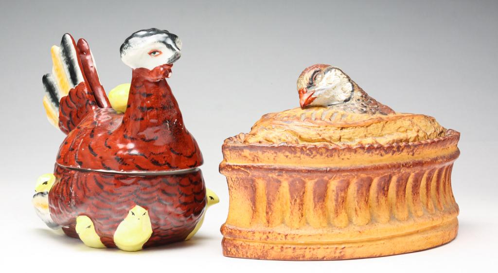 TWO EUROPEAN COVERED DISHES. (1 of 8)