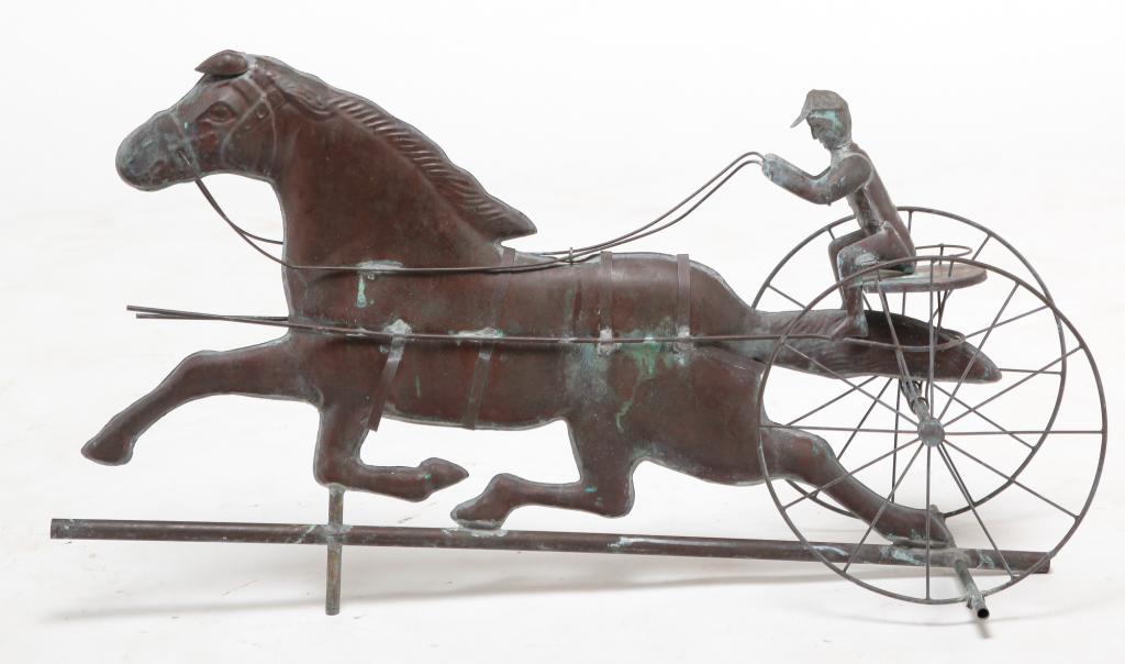 HORSE AND SULKY WEATHERVANE. (1 of 3)