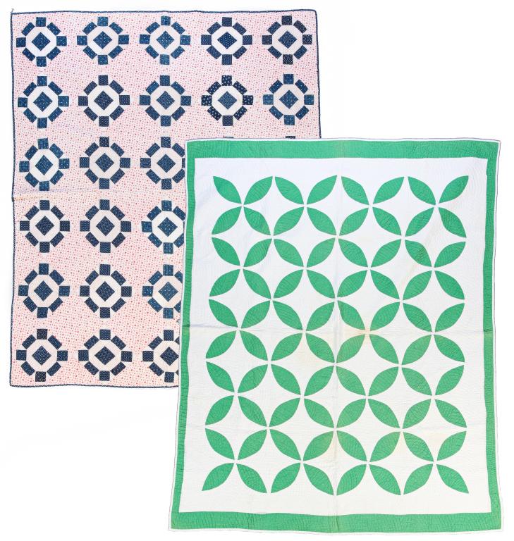 TWO AMERICAN PIECEWORK QUILTS. (1 of 5)