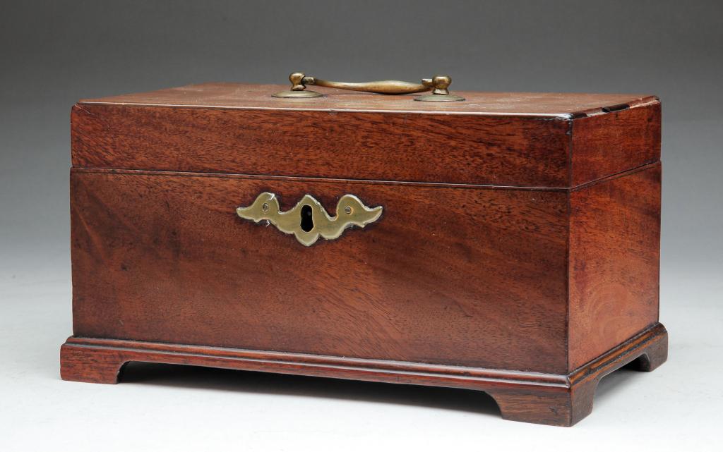 ENGLISH GEORGIAN TEA CADDY. (1 of 6)