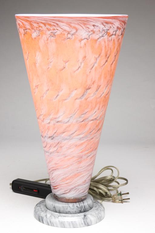 JOEL BLESS ART GLASS LAMP. (1 of 6)