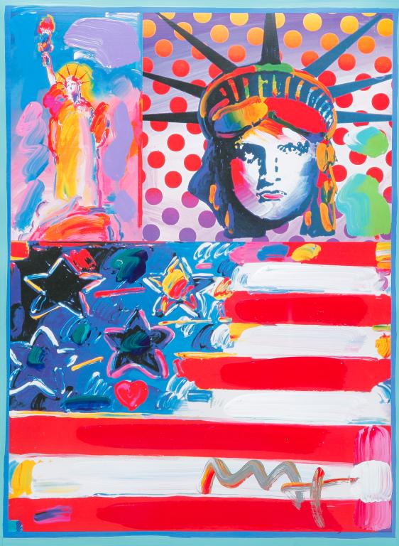 GOD BLESS AMERICA  II, PETER MAX (1 of 4)