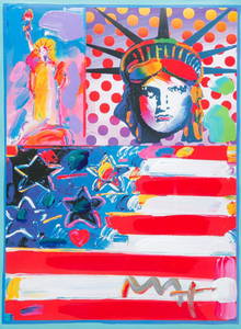 GOD BLESS AMERICA  II, PETER MAX