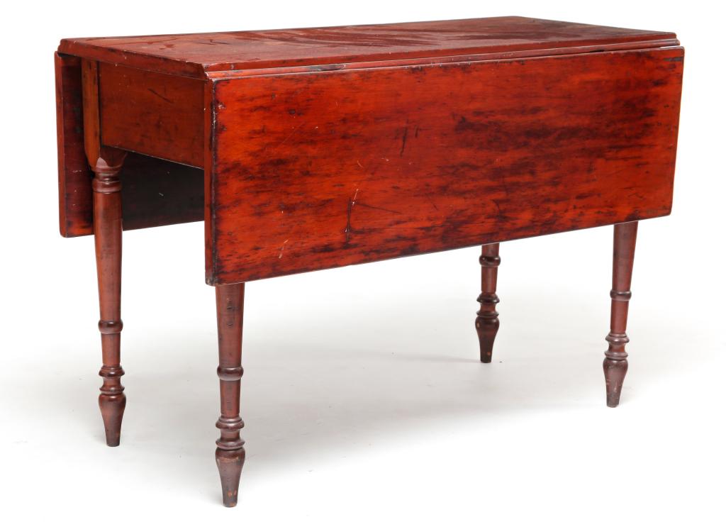 AMERICAN SHERATON DROP LEAF TABLE. (1 of 4)