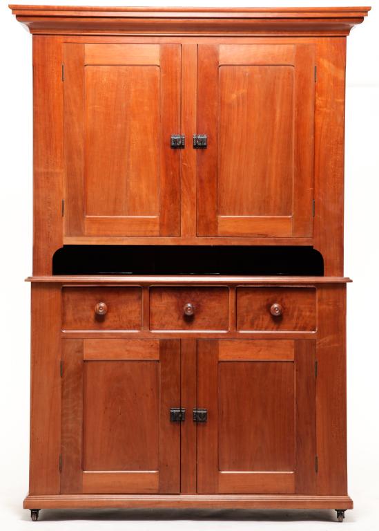 AMERICAN STEPBACK CUPBOARD. (1 of 7)