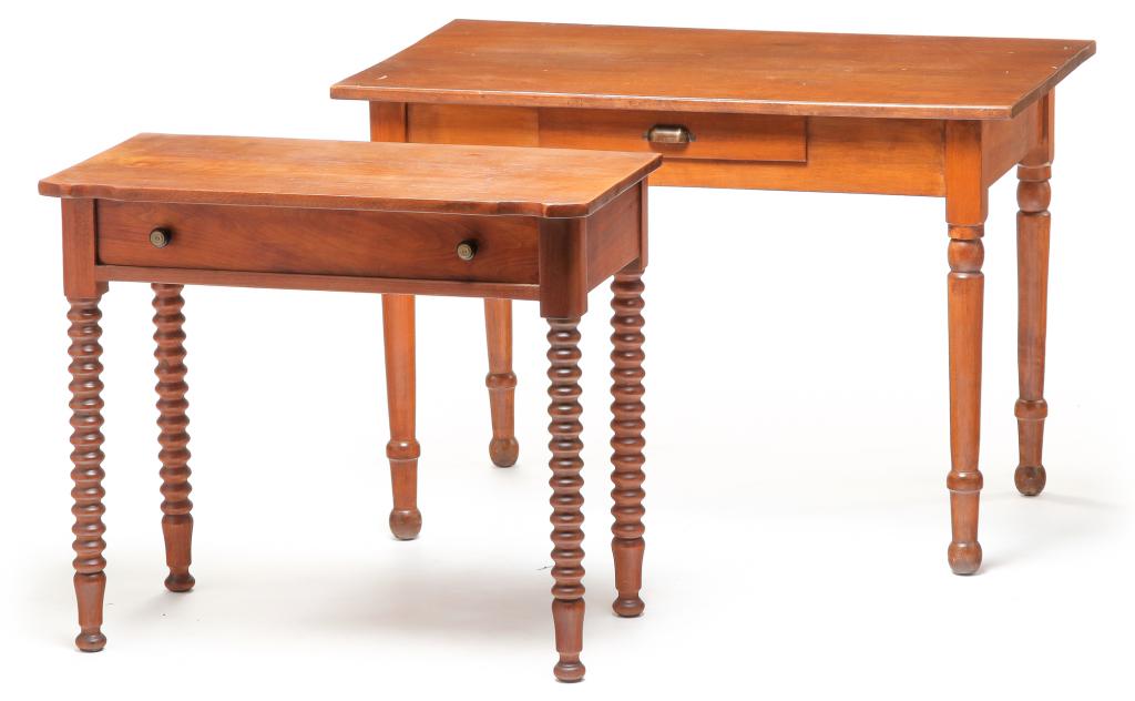 TWO AMERICAN WORK TABLES. (1 of 4)