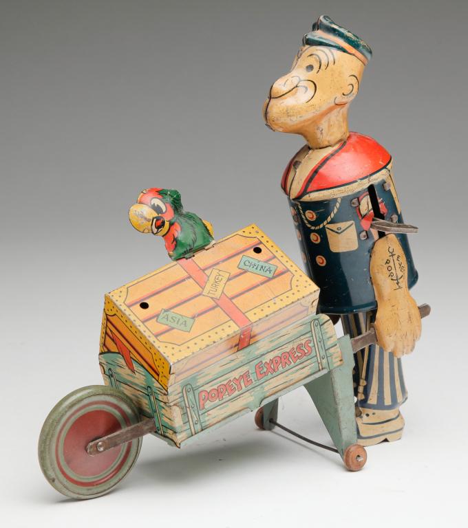 MARX "POPEYE EXPRESS" WIND UP TIN TOY. (1 of 4)