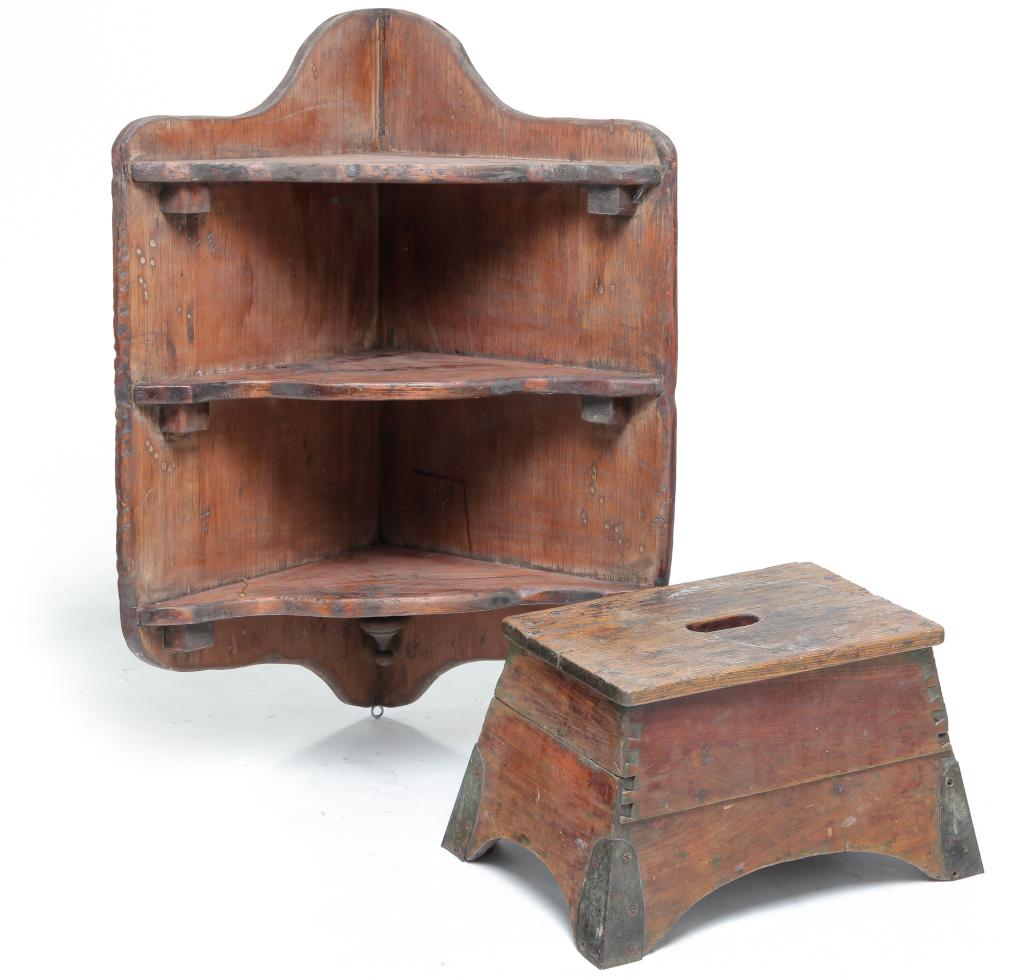 AMERICAN STOOL AND CORNER SHELF. (1 of 2)