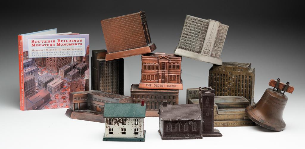ELEVEN SOUVENIR BUILDING BANKS. (1 of 8)