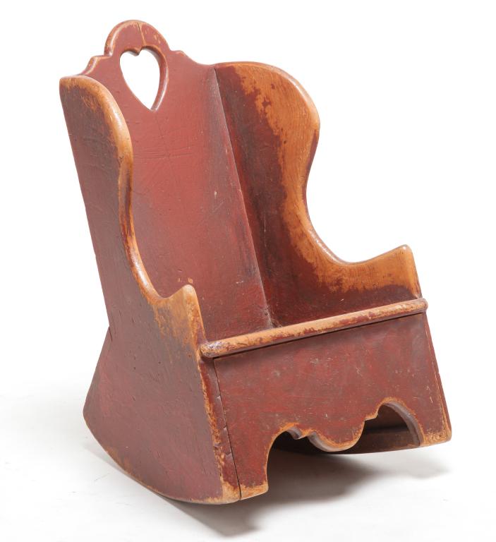 AMERICAN PAINTED CHILD'S ROCKING CHAIR. (1 of 4)