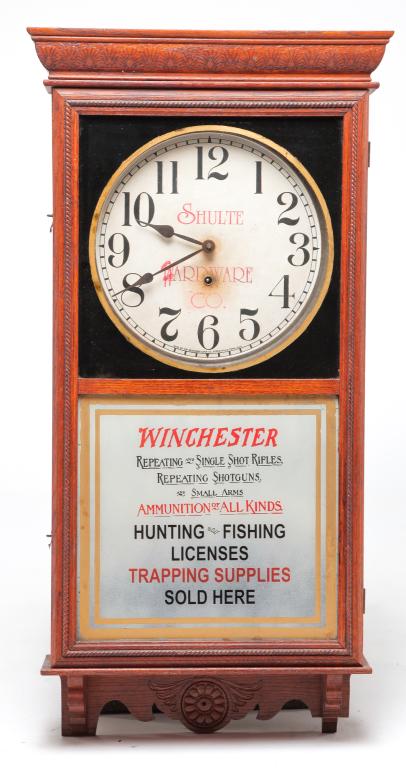 AMERICAN WINCHESTER ADVERTISING WALL CLOCK. (1 of 6)
