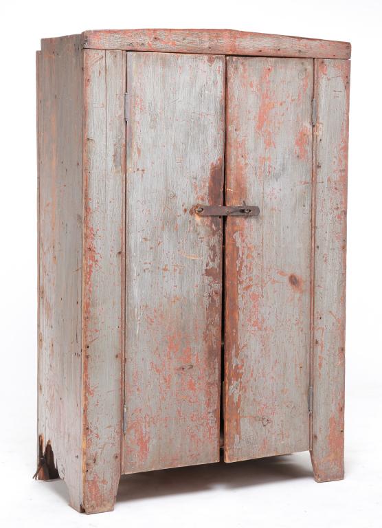 AMERICAN PAINTED COUNTRY JELLY CUPBOARD. (1 of 5)