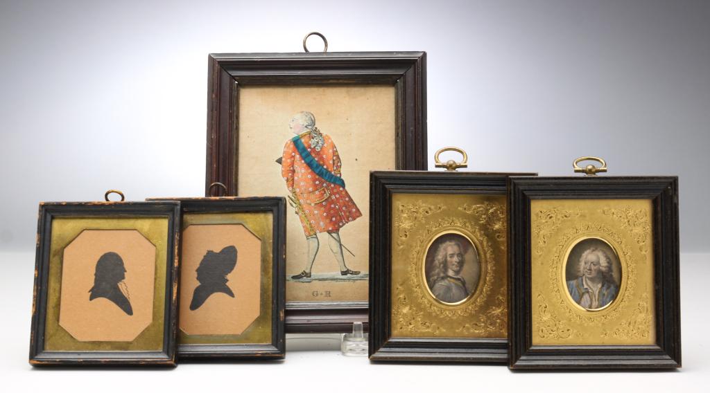 FIVE SMALL FRAMED PRINTS. (1 of 7)