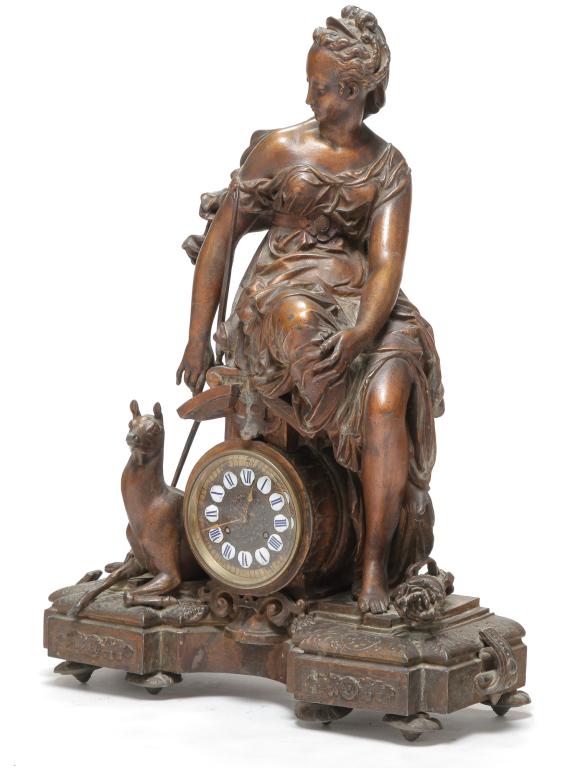 EUROPEAN FIGURAL CLOCK. (1 of 4)
