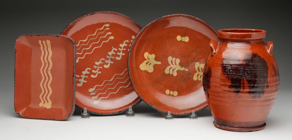 FOUR TURTLE CREEK POTTERY PIECES. (1 of 7)