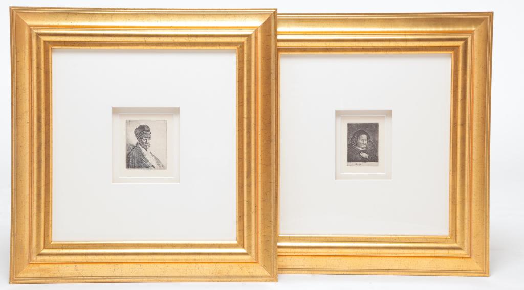 TWO MODERN PRINTS AFTER REMBRANDT VAN RIJN (1 of 4)