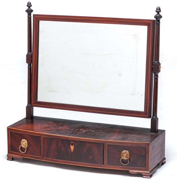 ENGLISH GEORGIAN SHAVING MIRROR. (1 of 4)