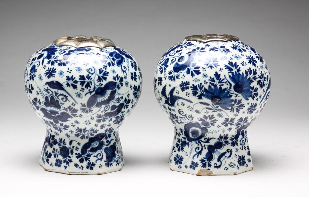 PAIR OF  DELFT VASES. (1 of 5)