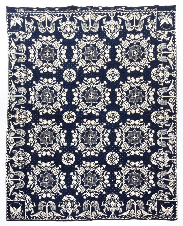 NEW YORK JACQUARD COVERLET. (1 of 4)