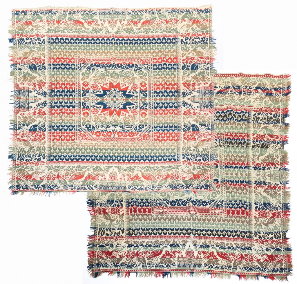 TWO AMERICAN COVERLETS. (1 of 6)