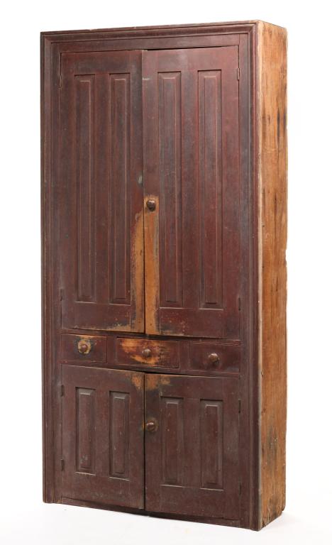 AMERICAN COUNTRY WALL CUPBOARD. (1 of 5)