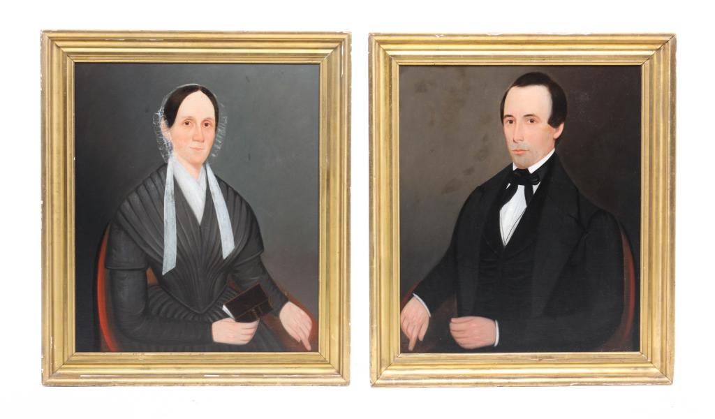 PAIR OF PORTRAITS OF HUSBAND AND WIFE. (1 of 5)