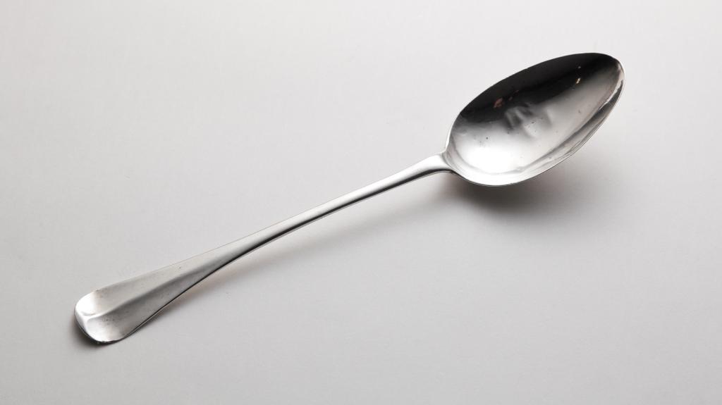 AMERICAN REVERE COIN SILVER SPOON. (1 of 4)