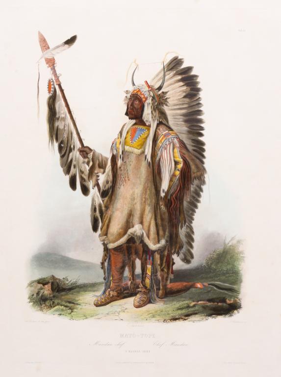 KARL BODMER PRINT "MATO-TOPE". (1 of 4)