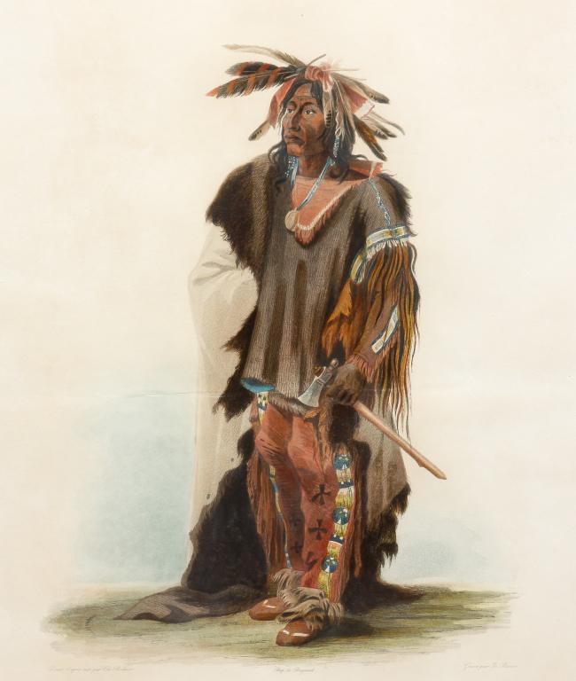 KARL BODMER PRINT "WAHK-TA-GE-LI". (1 of 5)