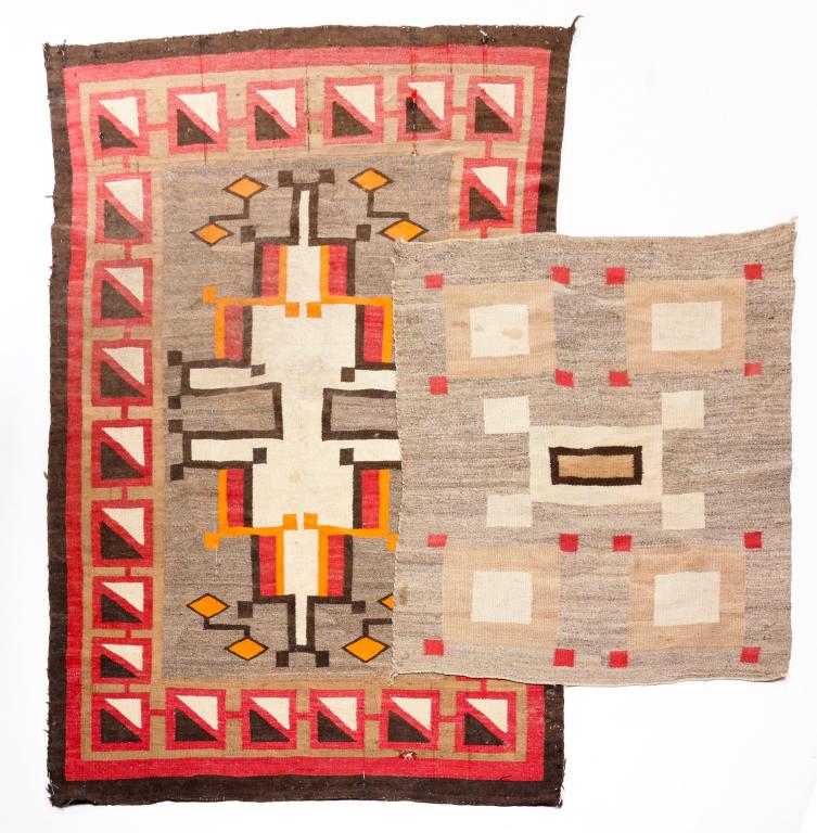 TWO NAVAJO RUGS. (1 of 3)